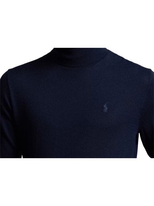 Maglia da uomo in lana a collo alto, colore hunter navy POLO RALPH LAUREN | 710946145001
